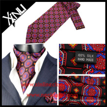 Corbata de corbatas al por mayor de seda en impresión de pantalla diseños de moda corbata de lazo de Ascot